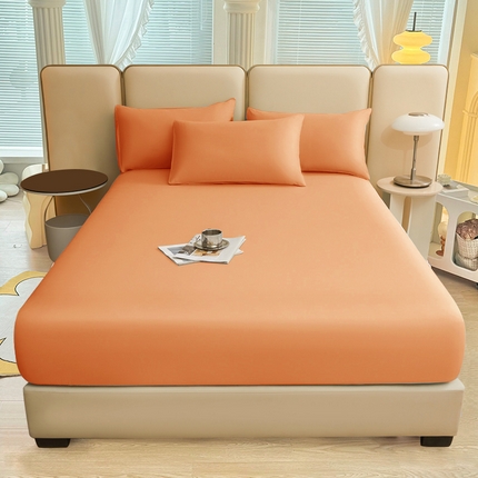 优尚家纺 2025新款全棉纯棉磨毛床笠系列 洋甘桔