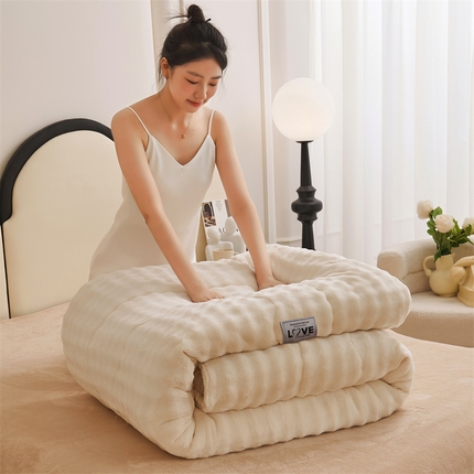 91家纺网 家纺一手货源 找家纺 （总）81号家纺 2024新款1保暖兔绒牛奶绒冬被