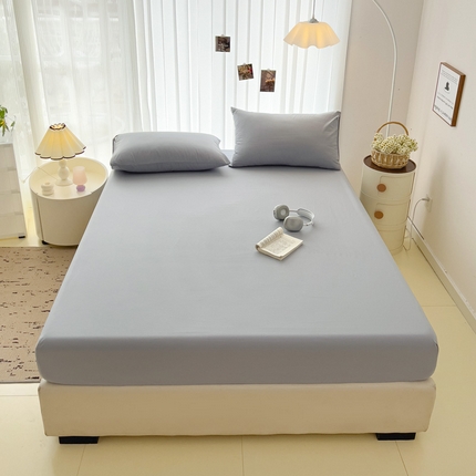 卡普二店 2024新款A类纯棉水洗棉单床笠兰岩灰