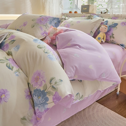 91家纺网 家纺一手货源 找家纺 （总）牧笛缘家纺 2024新款全棉被套纯棉单被套单件