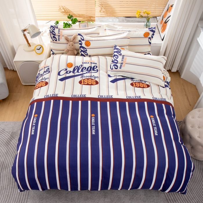 91家纺网 家纺一手货源 找家纺 乐居坊 2024新款亲肤棉美棉芦荟棉四件套新花型（8月）  高校风云