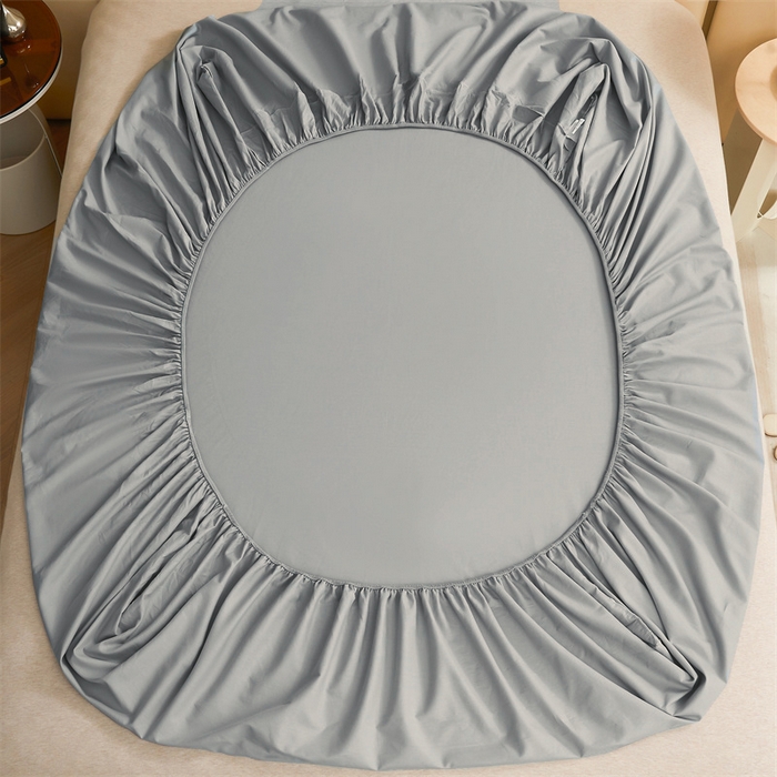 91家纺网 家纺一手货源 找家纺 优尚家纺 2025新款全棉纯棉磨毛床笠系列 绅士灰