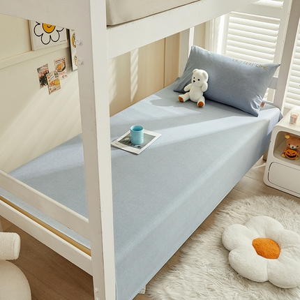 91家纺网 家纺一手货源 找家纺 七仙女家纺 2025新款全棉生态磨毛-前程似锦系列-床单两件套 星辰兰