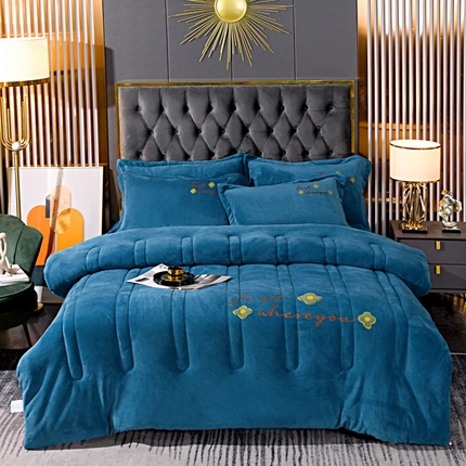 91家纺网 家纺一手货源 找家纺 （总）81号家纺 2024新款牛奶绒被芯被子四件套