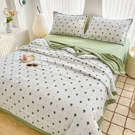 91家纺网 家纺一手货源 找家纺 （总）81号家纺 2024新款1泡泡纱印花夏被四件套