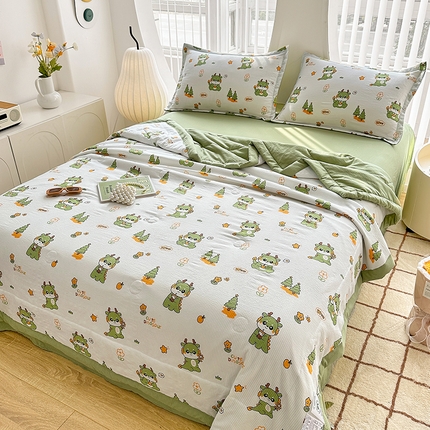 91家纺网 家纺一手货源 找家纺 （总）81号家纺 2024新款1泡泡纱印花夏被四件套