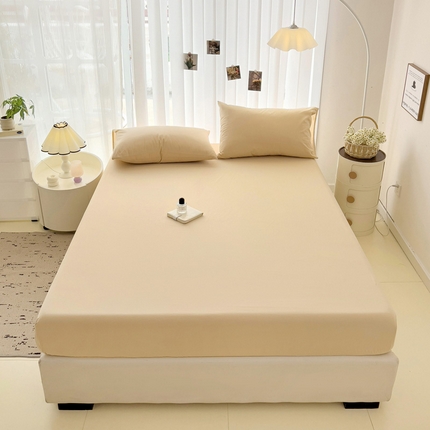 卡普二店 2024新款A类纯棉水洗棉单床笠浅咖