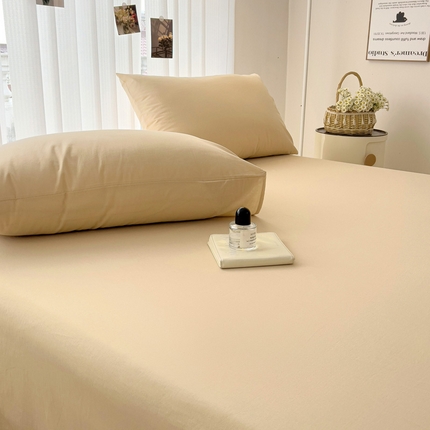 卡普二店  2024新款A类纯棉水洗棉单枕套浅咖