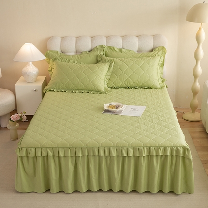 91家纺网 家纺一手货源 找家纺 （总）美达 2025新款A类全棉抗菌夹棉床裙