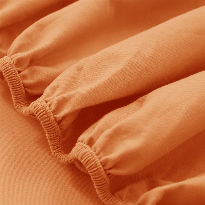 91家纺网 家纺一手货源 找家纺 优尚家纺 2025新款全棉纯棉磨毛床笠系列 洋甘桔