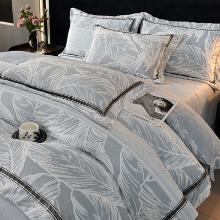 91家纺网 家纺一手货源 找家纺 （总）妮恒美 2024新款提花织带款牛奶绒床笠款四件套11