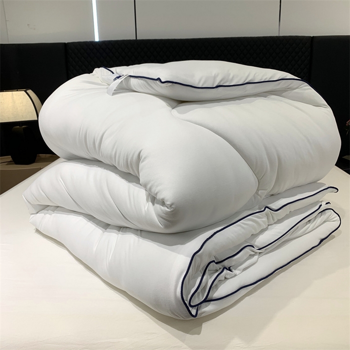 91家纺网 家纺一手货源 找家纺 奈萝家纺 2024新款超柔针织四季恒温春秋被冬被被子被芯 白色