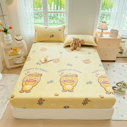 91家纺网 家纺一手货源 找家纺 （总）恋佳居 2025新款加厚雪花绒印花床笠