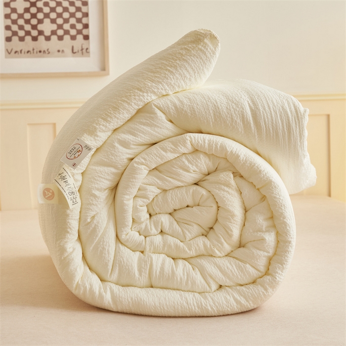 91家纺网 家纺一手货源 找家纺 （总）子由 2024新款b类韩系邹邹格大豆纤维冬被被子被芯