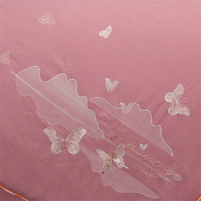 91家纺网 家纺一手货源 找家纺 恒鑫 2025新款全棉绣花桑蚕丝冬被春秋被拉链二合一子母被 香芋紫