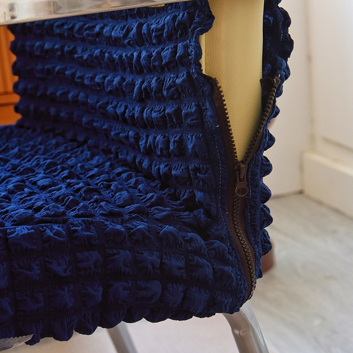 91家纺网 家纺一手货源 找家纺 启博家纺 2024新款泡泡纱办公椅套 宝蓝