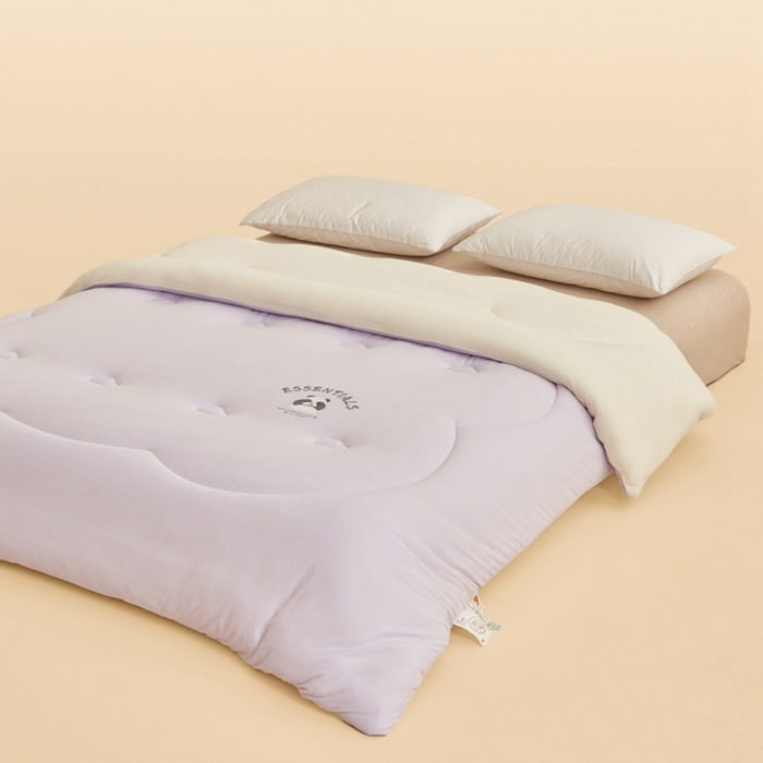 91家纺网 家纺一手货源 找家纺 2024新款b类针织德绒猫猫大豆冬被被子被芯 猫猫被-浅紫