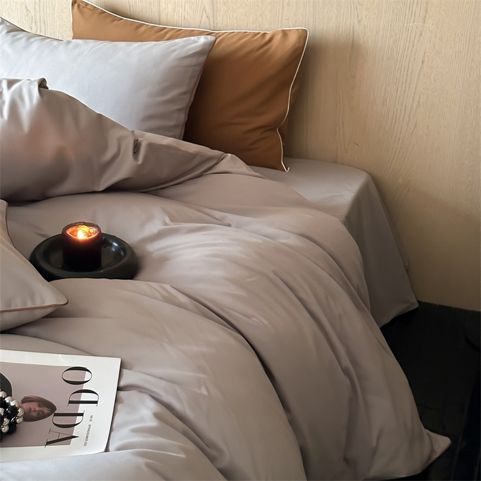 91家纺网 家纺一手货源 找家纺 三味舒屋 2024秋冬美拉德色系50s全棉磨毛四件套-棚拍详情图 拉斯灰