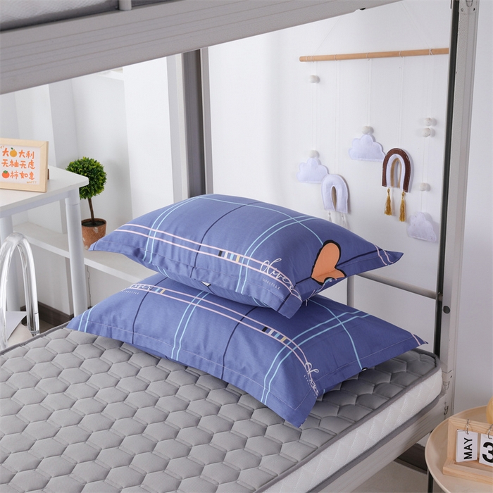 91家纺网 家纺一手货源 找家纺 凌云家纺 2025新款A类全棉拉链式枕套 心有灵犀