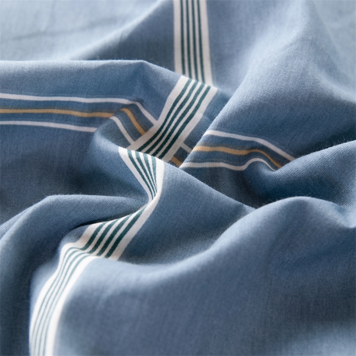 91家纺网 家纺一手货源 找家纺 凌云家纺 2025新款A类全棉拉链式枕套 绅士蓝