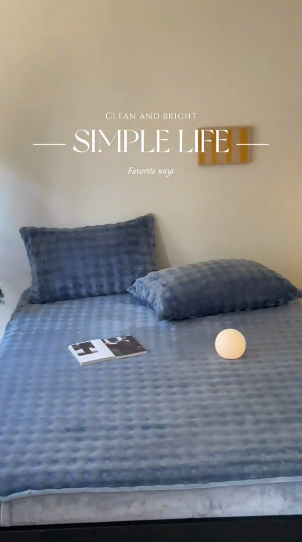 91家纺网 家纺一手货源 找家纺 欧邦 新款泡泡绒仿兔毛牛奶绒床笠可搭配同款毛毯（外贸供货） 泡泡宝蓝