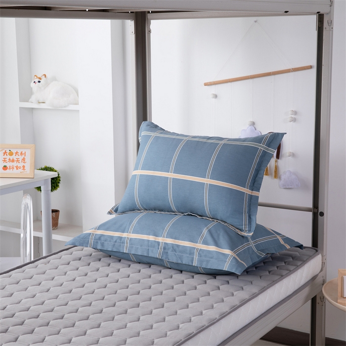 91家纺网 家纺一手货源 找家纺 凌云家纺 2025新款A类全棉拉链式枕套 绅士蓝