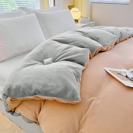 91家纺网 家纺一手货源 找家纺 （总）七仙女家纺 2025新款A类230g高克重牛奶绒单品被套