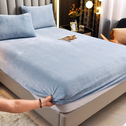 91家纺网 家纺一手货源 找家纺 （总）七仙女家纺 2025新款A类230g高克重牛奶绒单品床笠