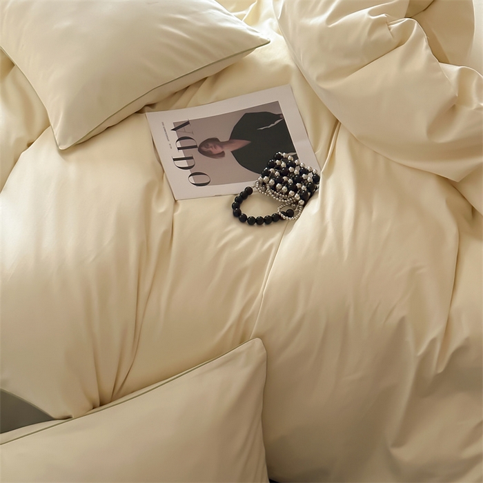 91家纺网 家纺一手货源 找家纺 三味舒屋 2024秋冬美拉德色系50s全棉磨毛四件套-棚拍详情图 雪梨