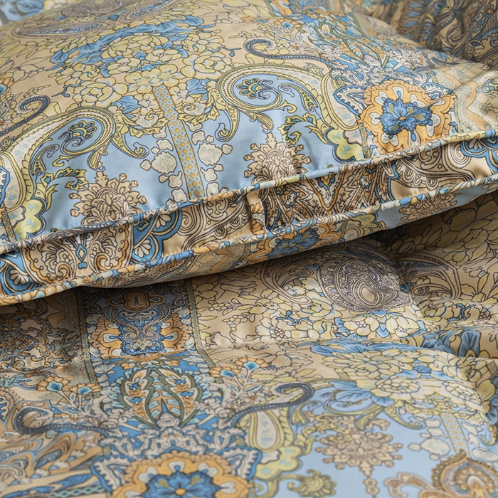 91家纺网 家纺一手货源 找家纺 华盛羽绒被壳 2024新款华盛糯棉印花羽毛被鹅绒被主推款 宫羽