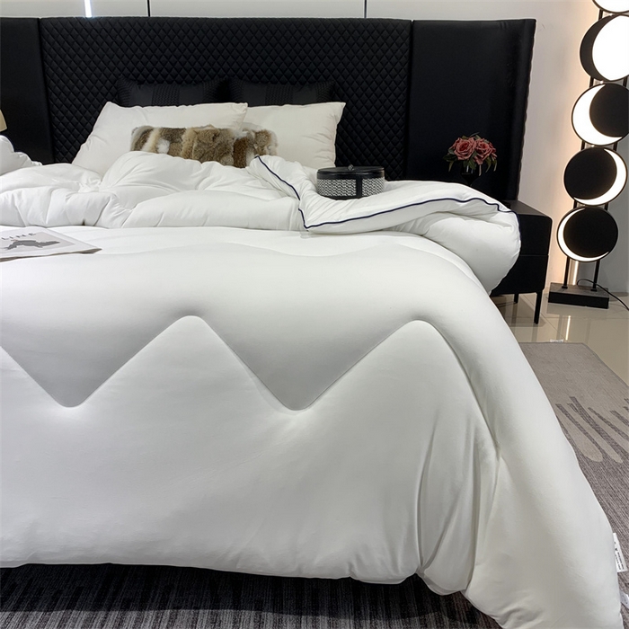 91家纺网 家纺一手货源 找家纺 奈萝家纺 2024新款超柔针织四季恒温春秋被冬被被子被芯 白色