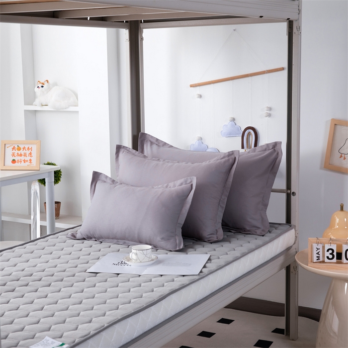 91家纺网 家纺一手货源 找家纺 凌云家纺 2025新款A类全棉拉链式枕套 简约灰