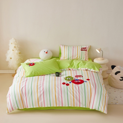 91家纺网 家纺一手货源 找家纺 （总）怡家居 2024新款全棉印花加绣花四件套