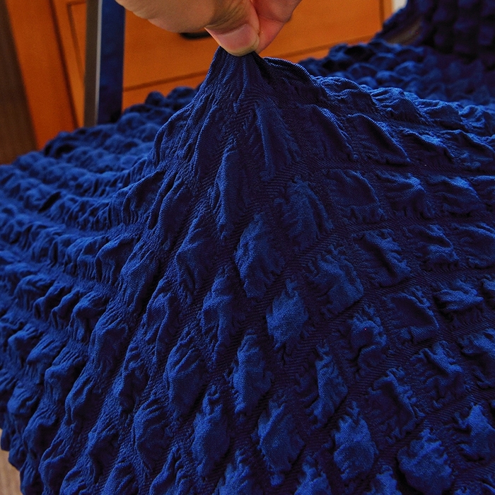 91家纺网 家纺一手货源 找家纺 启博家纺 2024新款泡泡纱办公椅套 宝蓝