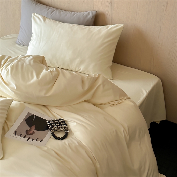 91家纺网 家纺一手货源 找家纺 三味舒屋 2024秋冬美拉德色系50s全棉磨毛四件套-棚拍详情图 雪梨