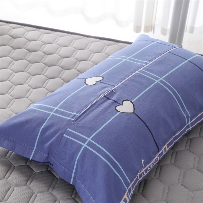 91家纺网 家纺一手货源 找家纺 凌云家纺 2025新款A类全棉拉链式枕套 心有灵犀