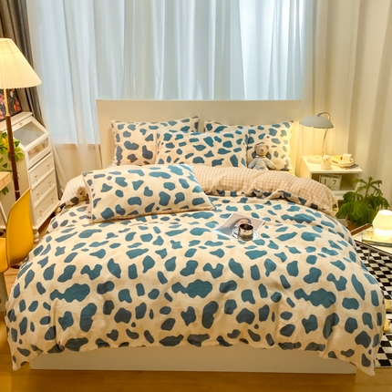 91家纺网 家纺一手货源 找家纺 （总）2024新款时尚高级经典轻奢北欧简约加厚200克牛奶绒四件套