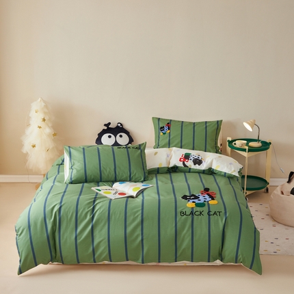 91家纺网 家纺一手货源 找家纺 （总）怡家居 2024新款全棉印花加绣花四件套