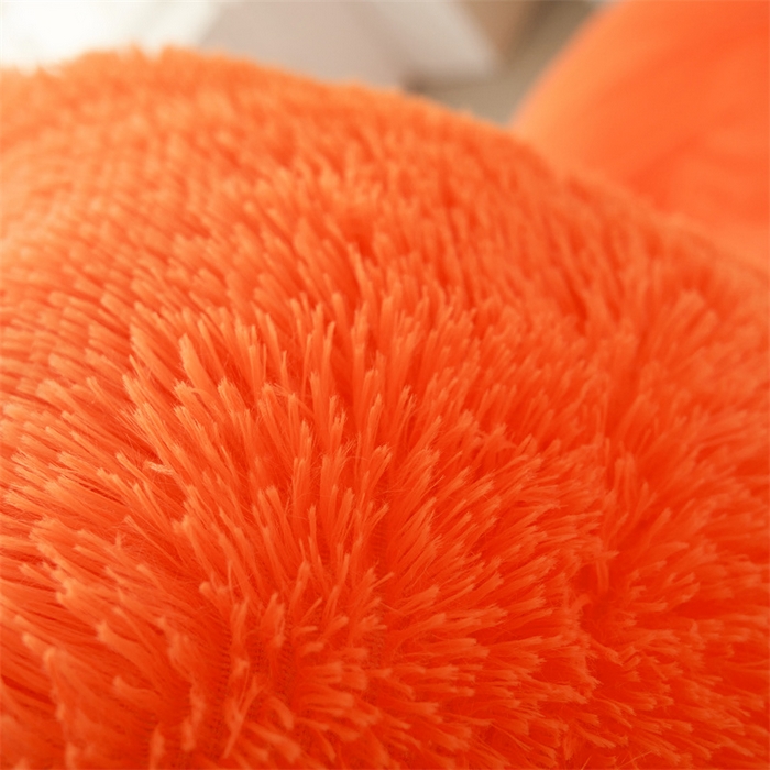 91家纺网 家纺一手货源 找家纺 品尚嘉家纺2025新款纯色水貂绒四件套长毛绒保暖套件桔色