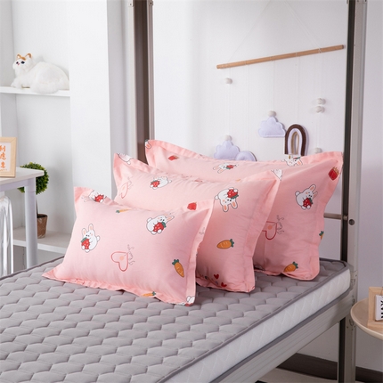 91家纺网 家纺一手货源 找家纺 凌云家纺 2025新款A类全棉拉链式枕套 水果兔