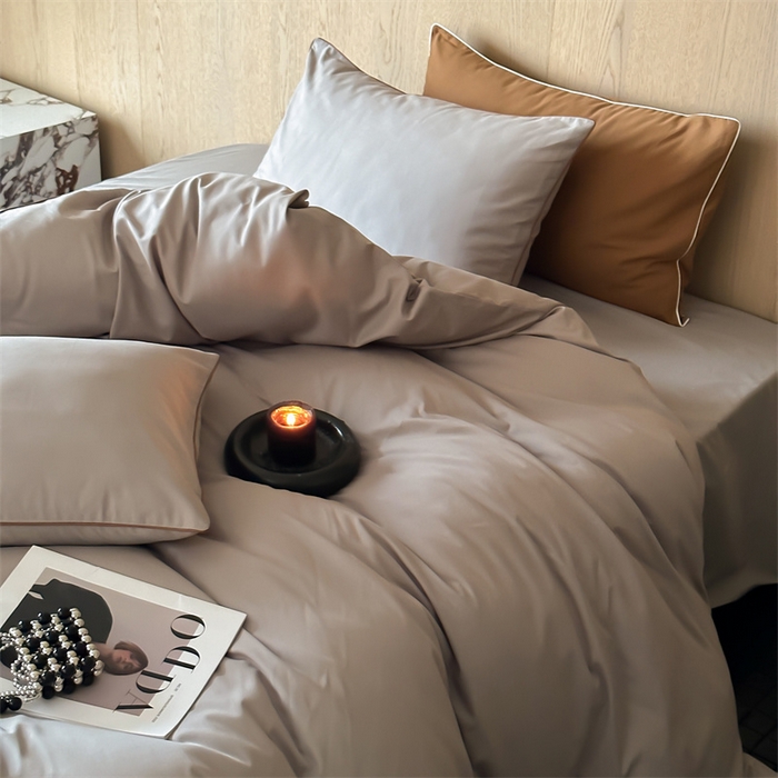 91家纺网 家纺一手货源 找家纺 三味舒屋 2024秋冬美拉德色系50s全棉磨毛四件套-棚拍详情图 拉斯灰