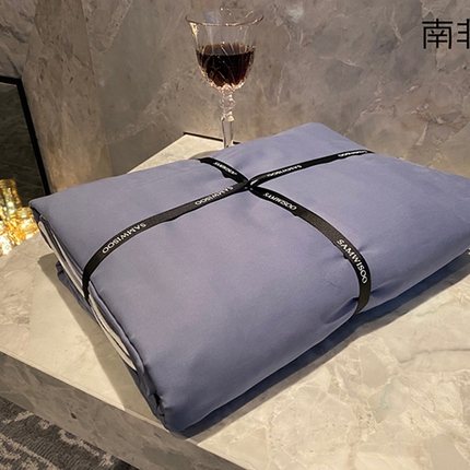 91家纺网 家纺一手货源 找家纺 三味舒屋 2024秋冬美拉德色系50s全棉磨毛四件套-叠拍 南非蓝