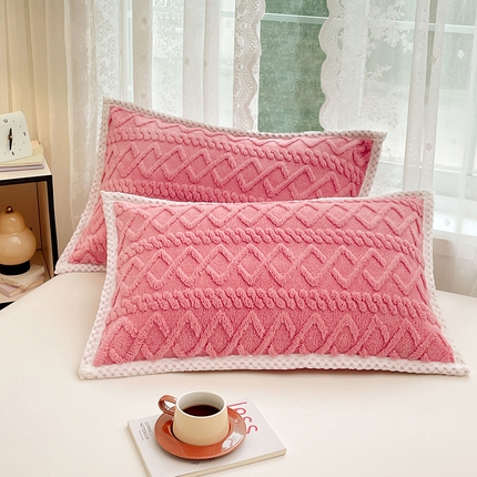 91家纺网 家纺一手货源 找家纺 （总）圣比熊 2025新款220克高克重塔芙绒枕套枕芯套宿舍枕头套单人一对装