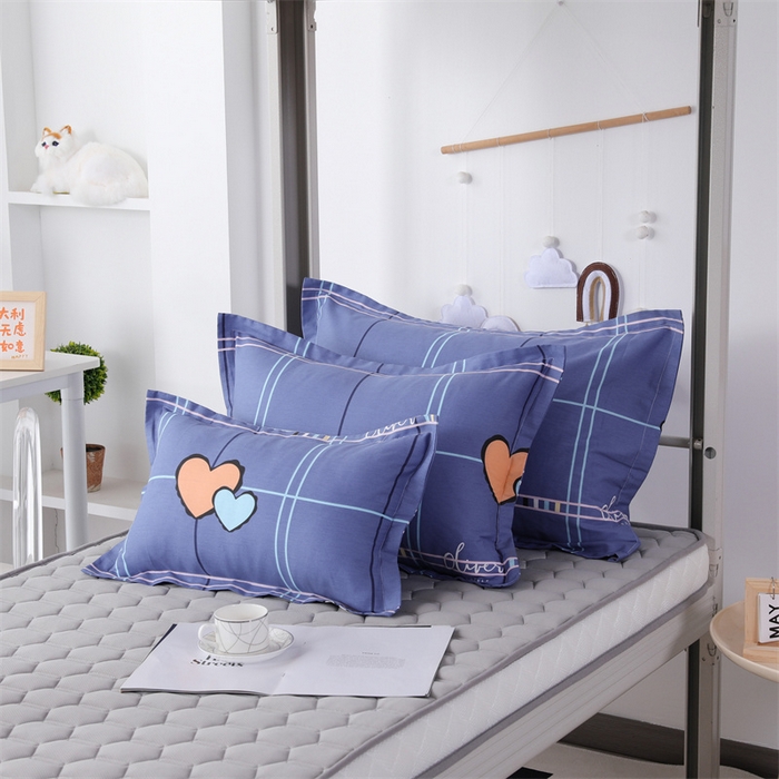 91家纺网 家纺一手货源 找家纺 凌云家纺 2025新款A类全棉拉链式枕套 心有灵犀