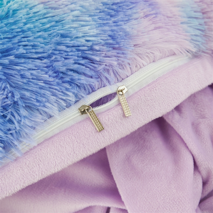 91家纺网 家纺一手货源 找家纺 品尚嘉家纺2025新款扎染水貂绒四件套长毛绒保暖套件扎染-兰彩虹