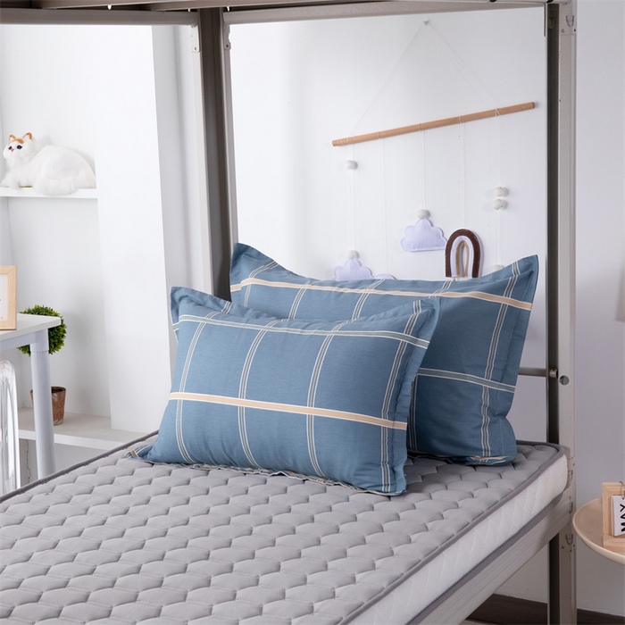 91家纺网 家纺一手货源 找家纺 凌云家纺 2025新款A类全棉拉链式枕套 绅士蓝