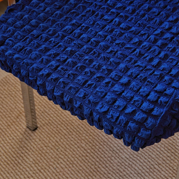 91家纺网 家纺一手货源 找家纺 启博家纺 2024新款泡泡纱办公椅套 宝蓝