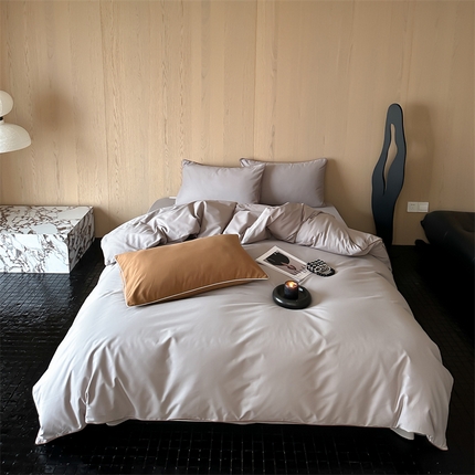 91家纺网 家纺一手货源 找家纺 （总）三味舒屋 2024秋冬美拉德色系50s全棉磨毛四件套-棚拍详情图