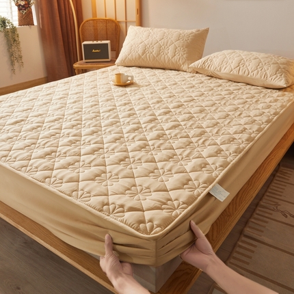 乐逸家纺 2024新款花儿朵朵床笠 花朵-驼色