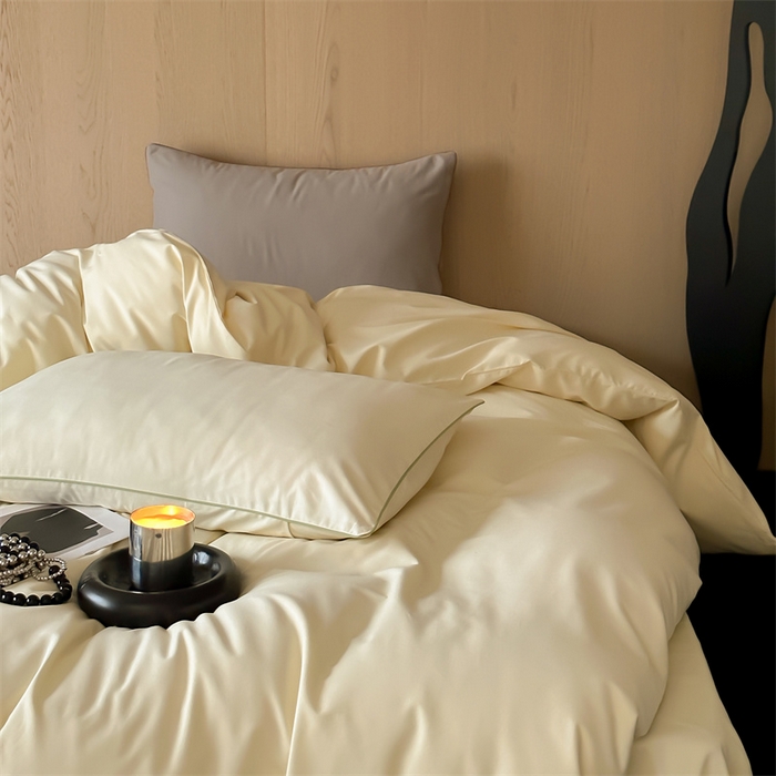 91家纺网 家纺一手货源 找家纺 三味舒屋 2024秋冬美拉德色系50s全棉磨毛四件套-棚拍详情图 雪梨